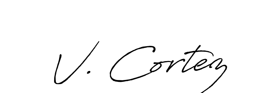 How to Draw V. Cortez signature style? Antro_Vectra_Bolder is a latest design signature styles for name V. Cortez. V. Cortez signature style 7 images and pictures png