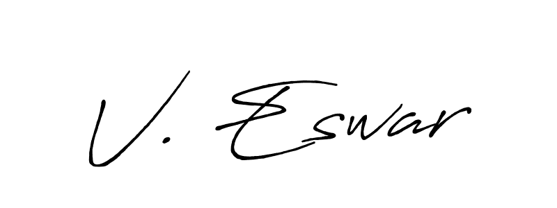 Create a beautiful signature design for name V. Eswar. With this signature (Antro_Vectra_Bolder) fonts, you can make a handwritten signature for free. V. Eswar signature style 7 images and pictures png