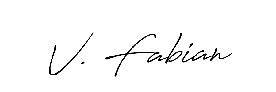 Also You can easily find your signature by using the search form. We will create V. Fabian name handwritten signature images for you free of cost using Antro_Vectra_Bolder sign style. V. Fabian signature style 7 images and pictures png