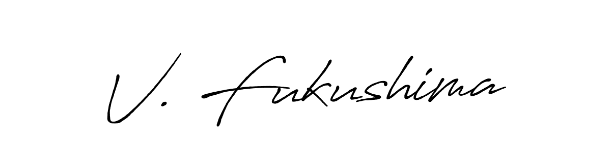 Also we have V. Fukushima name is the best signature style. Create professional handwritten signature collection using Antro_Vectra_Bolder autograph style. V. Fukushima signature style 7 images and pictures png