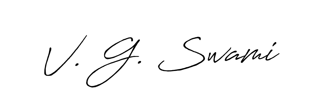 Create a beautiful signature design for name V. G. Swami. With this signature (Antro_Vectra_Bolder) fonts, you can make a handwritten signature for free. V. G. Swami signature style 7 images and pictures png