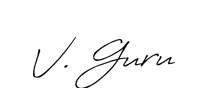How to Draw V. Guru signature style? Antro_Vectra_Bolder is a latest design signature styles for name V. Guru. V. Guru signature style 7 images and pictures png