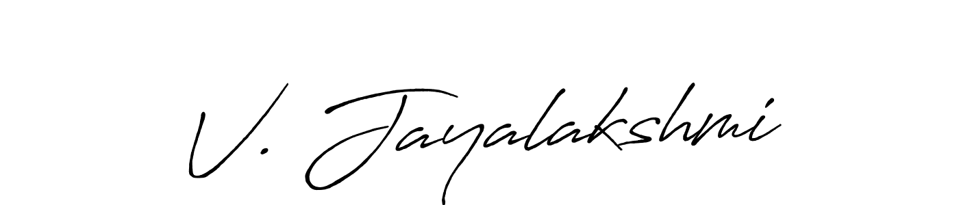 Similarly Antro_Vectra_Bolder is the best handwritten signature design. Signature creator online .You can use it as an online autograph creator for name V. Jayalakshmi. V. Jayalakshmi signature style 7 images and pictures png
