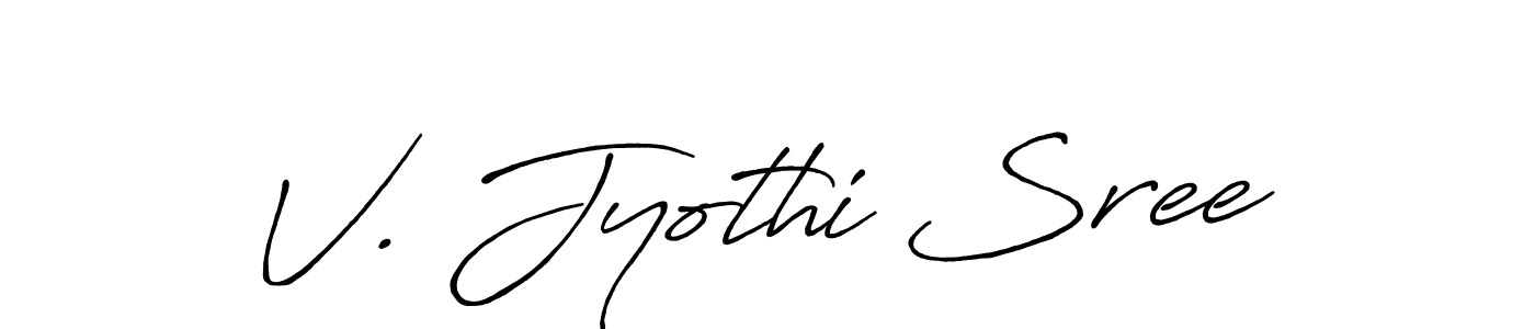 Antro_Vectra_Bolder is a professional signature style that is perfect for those who want to add a touch of class to their signature. It is also a great choice for those who want to make their signature more unique. Get V. Jyothi Sree name to fancy signature for free. V. Jyothi Sree signature style 7 images and pictures png