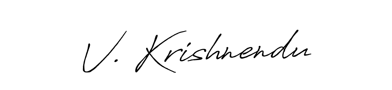 if you are searching for the best signature style for your name V. Krishnendu. so please give up your signature search. here we have designed multiple signature styles  using Antro_Vectra_Bolder. V. Krishnendu signature style 7 images and pictures png