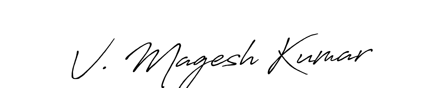 if you are searching for the best signature style for your name V. Magesh Kumar. so please give up your signature search. here we have designed multiple signature styles  using Antro_Vectra_Bolder. V. Magesh Kumar signature style 7 images and pictures png