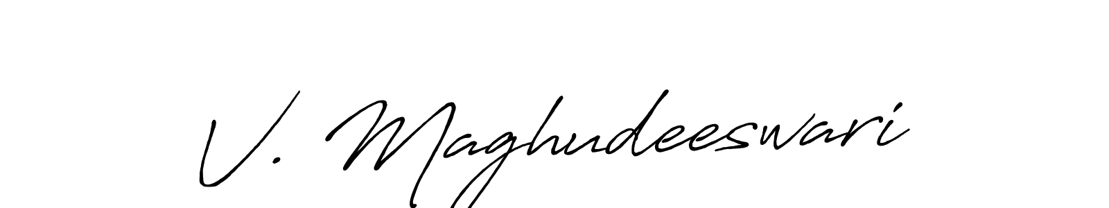 This is the best signature style for the V. Maghudeeswari name. Also you like these signature font (Antro_Vectra_Bolder). Mix name signature. V. Maghudeeswari signature style 7 images and pictures png