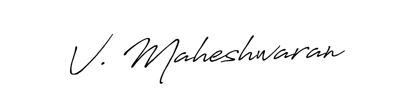 The best way (Antro_Vectra_Bolder) to make a short signature is to pick only two or three words in your name. The name V. Maheshwaran include a total of six letters. For converting this name. V. Maheshwaran signature style 7 images and pictures png