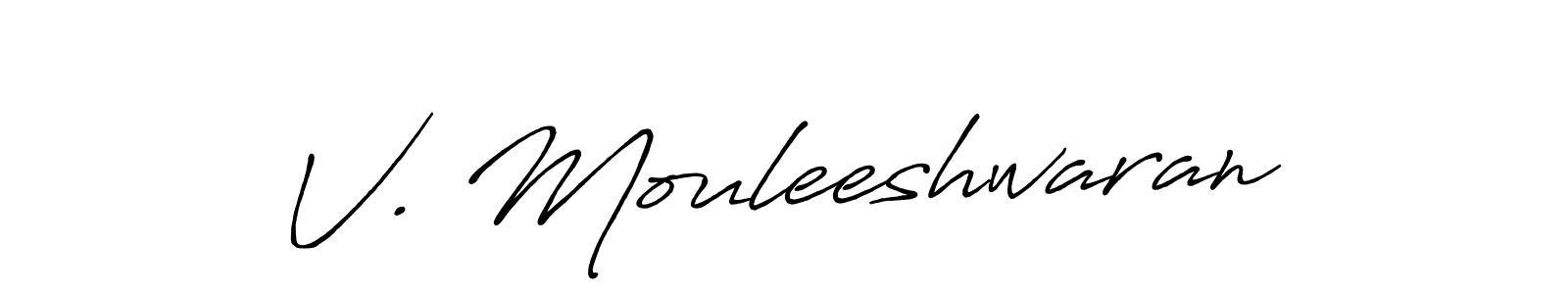 Also You can easily find your signature by using the search form. We will create V. Mouleeshwaran name handwritten signature images for you free of cost using Antro_Vectra_Bolder sign style. V. Mouleeshwaran signature style 7 images and pictures png