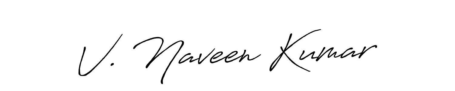 You should practise on your own different ways (Antro_Vectra_Bolder) to write your name (V. Naveen Kumar) in signature. don't let someone else do it for you. V. Naveen Kumar signature style 7 images and pictures png