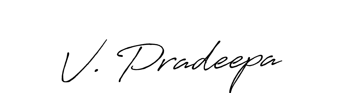 V. Pradeepa stylish signature style. Best Handwritten Sign (Antro_Vectra_Bolder) for my name. Handwritten Signature Collection Ideas for my name V. Pradeepa. V. Pradeepa signature style 7 images and pictures png