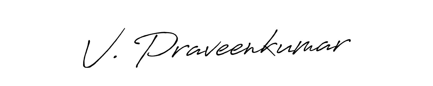 This is the best signature style for the V. Praveenkumar name. Also you like these signature font (Antro_Vectra_Bolder). Mix name signature. V. Praveenkumar signature style 7 images and pictures png