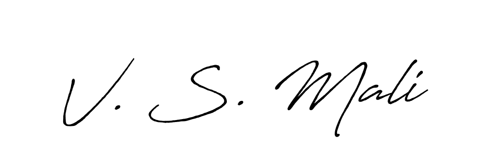 Similarly Antro_Vectra_Bolder is the best handwritten signature design. Signature creator online .You can use it as an online autograph creator for name V. S. Mali. V. S. Mali signature style 7 images and pictures png