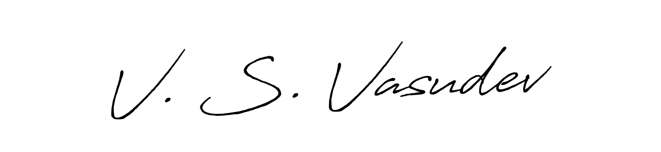 Use a signature maker to create a handwritten signature online. With this signature software, you can design (Antro_Vectra_Bolder) your own signature for name V. S. Vasudev. V. S. Vasudev signature style 7 images and pictures png