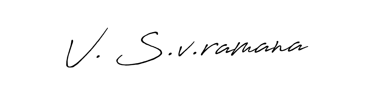 V. S.v.ramana stylish signature style. Best Handwritten Sign (Antro_Vectra_Bolder) for my name. Handwritten Signature Collection Ideas for my name V. S.v.ramana. V. S.v.ramana signature style 7 images and pictures png