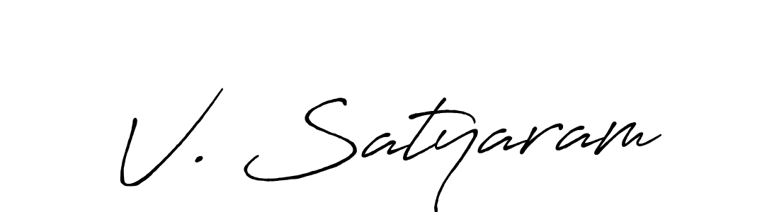 Also we have V. Satyaram name is the best signature style. Create professional handwritten signature collection using Antro_Vectra_Bolder autograph style. V. Satyaram signature style 7 images and pictures png