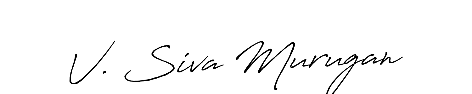 You should practise on your own different ways (Antro_Vectra_Bolder) to write your name (V. Siva Murugan) in signature. don't let someone else do it for you. V. Siva Murugan signature style 7 images and pictures png