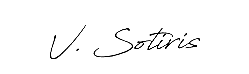 Use a signature maker to create a handwritten signature online. With this signature software, you can design (Antro_Vectra_Bolder) your own signature for name V. Sotiris. V. Sotiris signature style 7 images and pictures png