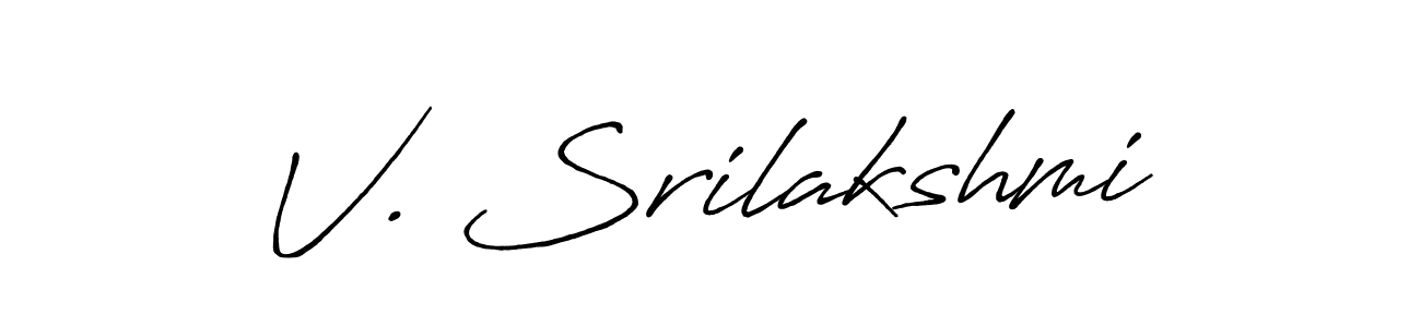 Design your own signature with our free online signature maker. With this signature software, you can create a handwritten (Antro_Vectra_Bolder) signature for name V. Srilakshmi. V. Srilakshmi signature style 7 images and pictures png