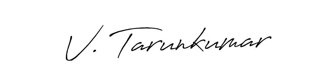 How to make V. Tarunkumar signature? Antro_Vectra_Bolder is a professional autograph style. Create handwritten signature for V. Tarunkumar name. V. Tarunkumar signature style 7 images and pictures png