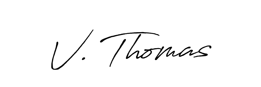 The best way (Antro_Vectra_Bolder) to make a short signature is to pick only two or three words in your name. The name V. Thomas include a total of six letters. For converting this name. V. Thomas signature style 7 images and pictures png