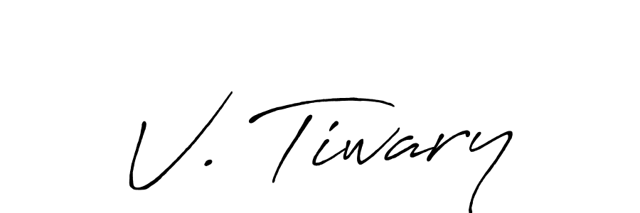 Use a signature maker to create a handwritten signature online. With this signature software, you can design (Antro_Vectra_Bolder) your own signature for name V. Tiwary. V. Tiwary signature style 7 images and pictures png