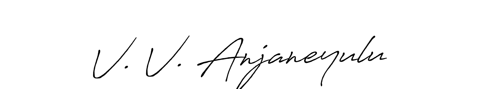 Also You can easily find your signature by using the search form. We will create V. V. Anjaneyulu name handwritten signature images for you free of cost using Antro_Vectra_Bolder sign style. V. V. Anjaneyulu signature style 7 images and pictures png