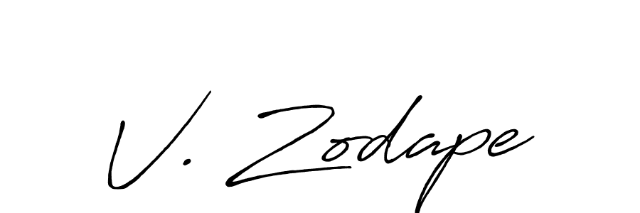 Also You can easily find your signature by using the search form. We will create V. Zodape name handwritten signature images for you free of cost using Antro_Vectra_Bolder sign style. V. Zodape signature style 7 images and pictures png