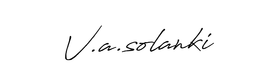 How to make V.a.solanki signature? Antro_Vectra_Bolder is a professional autograph style. Create handwritten signature for V.a.solanki name. V.a.solanki signature style 7 images and pictures png