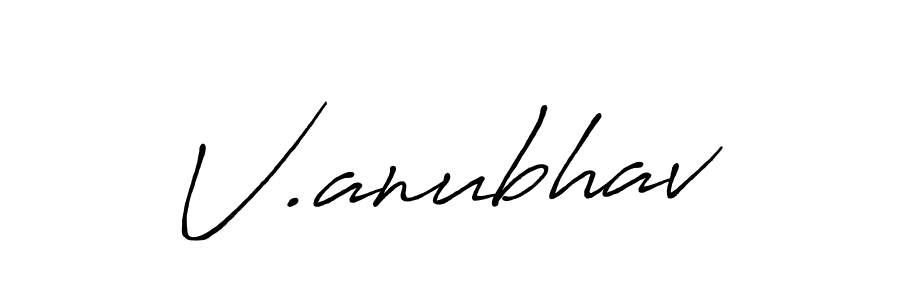 Make a beautiful signature design for name V.anubhav. With this signature (Antro_Vectra_Bolder) style, you can create a handwritten signature for free. V.anubhav signature style 7 images and pictures png
