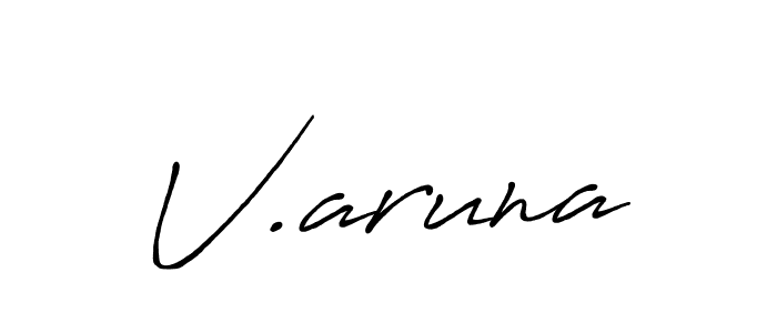 How to make V.aruna signature? Antro_Vectra_Bolder is a professional autograph style. Create handwritten signature for V.aruna name. V.aruna signature style 7 images and pictures png