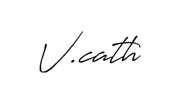 How to make V.cath signature? Antro_Vectra_Bolder is a professional autograph style. Create handwritten signature for V.cath name. V.cath signature style 7 images and pictures png