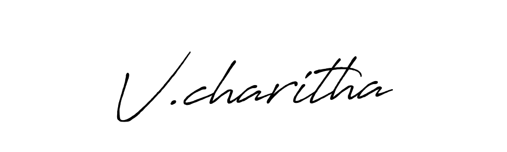 You should practise on your own different ways (Antro_Vectra_Bolder) to write your name (V.charitha) in signature. don't let someone else do it for you. V.charitha signature style 7 images and pictures png