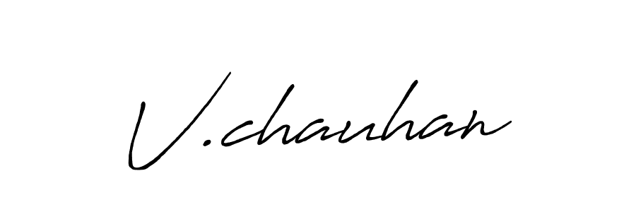 Create a beautiful signature design for name V.chauhan. With this signature (Antro_Vectra_Bolder) fonts, you can make a handwritten signature for free. V.chauhan signature style 7 images and pictures png