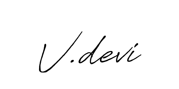 How to make V.devi signature? Antro_Vectra_Bolder is a professional autograph style. Create handwritten signature for V.devi name. V.devi signature style 7 images and pictures png