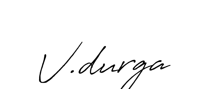 The best way (Antro_Vectra_Bolder) to make a short signature is to pick only two or three words in your name. The name V.durga include a total of six letters. For converting this name. V.durga signature style 7 images and pictures png