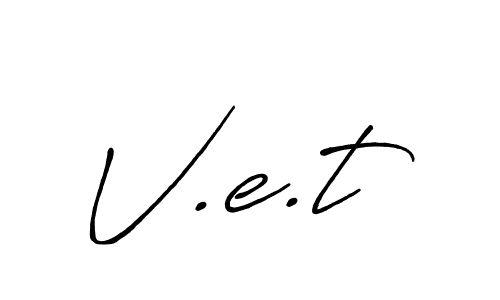 Make a beautiful signature design for name V.e.t. With this signature (Antro_Vectra_Bolder) style, you can create a handwritten signature for free. V.e.t signature style 7 images and pictures png