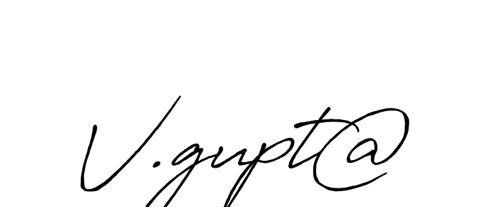Make a beautiful signature design for name V.gupt@. With this signature (Antro_Vectra_Bolder) style, you can create a handwritten signature for free. V.gupt@ signature style 7 images and pictures png