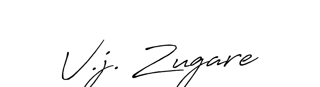 Design your own signature with our free online signature maker. With this signature software, you can create a handwritten (Antro_Vectra_Bolder) signature for name V.j. Zugare. V.j. Zugare signature style 7 images and pictures png