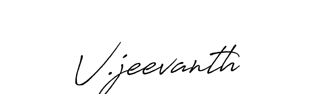 Use a signature maker to create a handwritten signature online. With this signature software, you can design (Antro_Vectra_Bolder) your own signature for name V.jeevanth. V.jeevanth signature style 7 images and pictures png