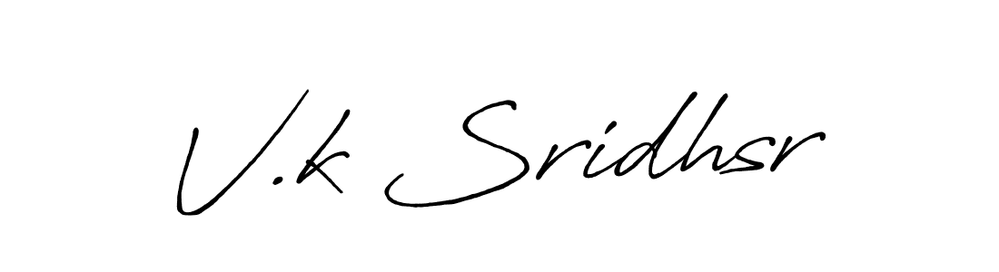 Similarly Antro_Vectra_Bolder is the best handwritten signature design. Signature creator online .You can use it as an online autograph creator for name V.k Sridhsr. V.k Sridhsr signature style 7 images and pictures png