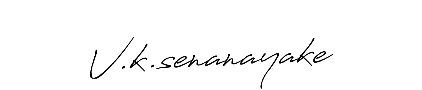 V.k.senanayake stylish signature style. Best Handwritten Sign (Antro_Vectra_Bolder) for my name. Handwritten Signature Collection Ideas for my name V.k.senanayake. V.k.senanayake signature style 7 images and pictures png