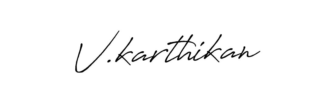 Antro_Vectra_Bolder is a professional signature style that is perfect for those who want to add a touch of class to their signature. It is also a great choice for those who want to make their signature more unique. Get V.karthikan name to fancy signature for free. V.karthikan signature style 7 images and pictures png