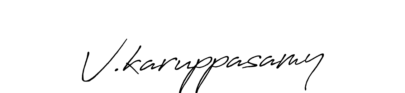 You should practise on your own different ways (Antro_Vectra_Bolder) to write your name (V.karuppasamy) in signature. don't let someone else do it for you. V.karuppasamy signature style 7 images and pictures png