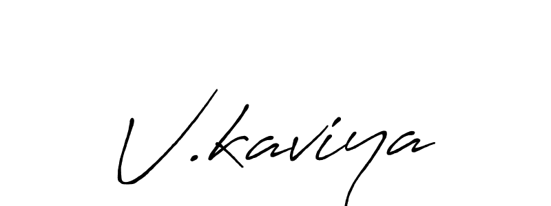 How to make V.kaviya signature? Antro_Vectra_Bolder is a professional autograph style. Create handwritten signature for V.kaviya name. V.kaviya signature style 7 images and pictures png