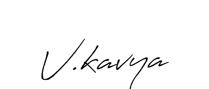 How to Draw V.kavya signature style? Antro_Vectra_Bolder is a latest design signature styles for name V.kavya. V.kavya signature style 7 images and pictures png