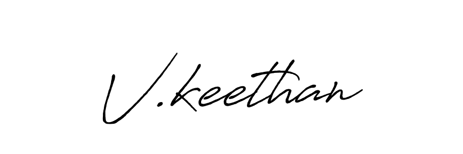 Design your own signature with our free online signature maker. With this signature software, you can create a handwritten (Antro_Vectra_Bolder) signature for name V.keethan. V.keethan signature style 7 images and pictures png