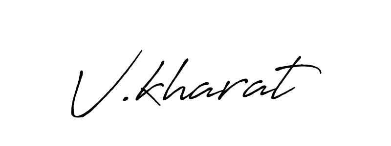 V.kharat stylish signature style. Best Handwritten Sign (Antro_Vectra_Bolder) for my name. Handwritten Signature Collection Ideas for my name V.kharat. V.kharat signature style 7 images and pictures png