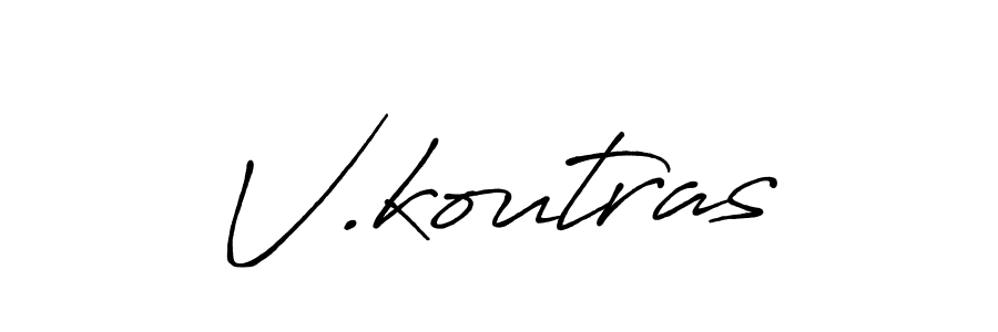 How to Draw V.koutras signature style? Antro_Vectra_Bolder is a latest design signature styles for name V.koutras. V.koutras signature style 7 images and pictures png