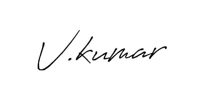How to make V.kumar name signature. Use Antro_Vectra_Bolder style for creating short signs online. This is the latest handwritten sign. V.kumar signature style 7 images and pictures png